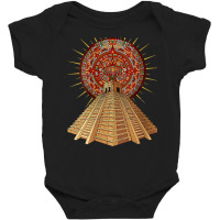 Womens Ancient Sacred Mayan Aztec Calendar Pyramid Geometry V Neck T S Baby Bodysuit | Artistshot