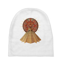 Womens Ancient Sacred Mayan Aztec Calendar Pyramid Geometry V Neck T S Baby Beanies | Artistshot