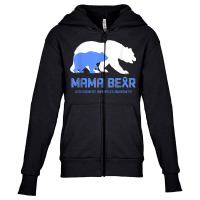 Mama Bear Osteogenesis Imperfecta Awareness Shirt Youth Zipper Hoodie | Artistshot