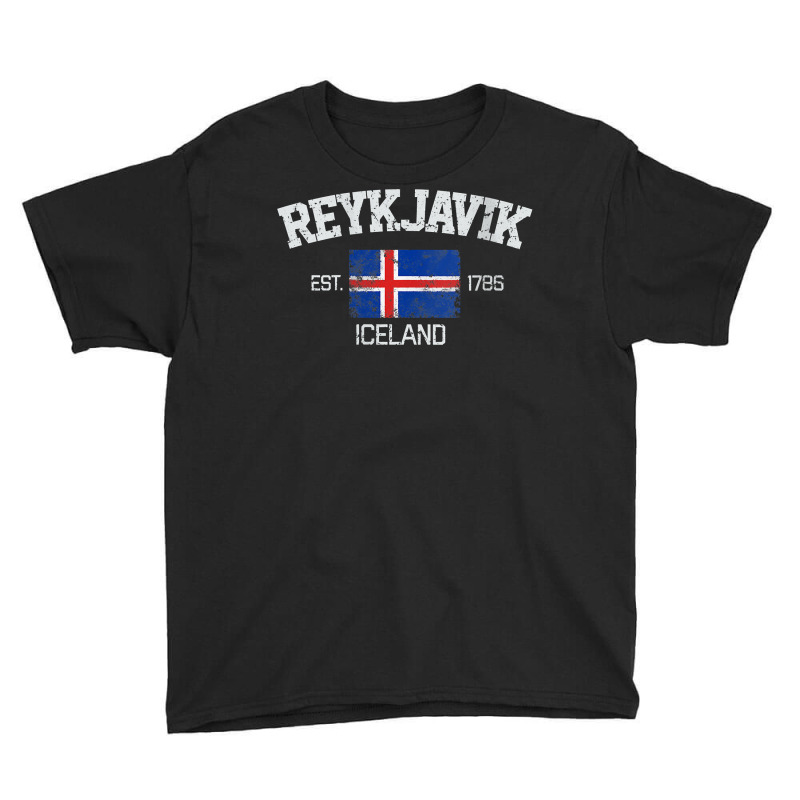 Womens Vintage Reykjavik Iceland Souvenir Gift V Neck T Shirt Youth Tee by ybarboof | Artistshot