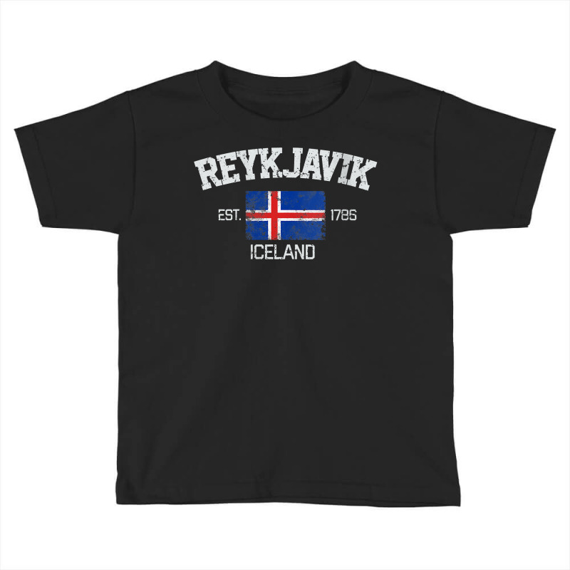 Womens Vintage Reykjavik Iceland Souvenir Gift V Neck T Shirt Toddler T-shirt by ybarboof | Artistshot