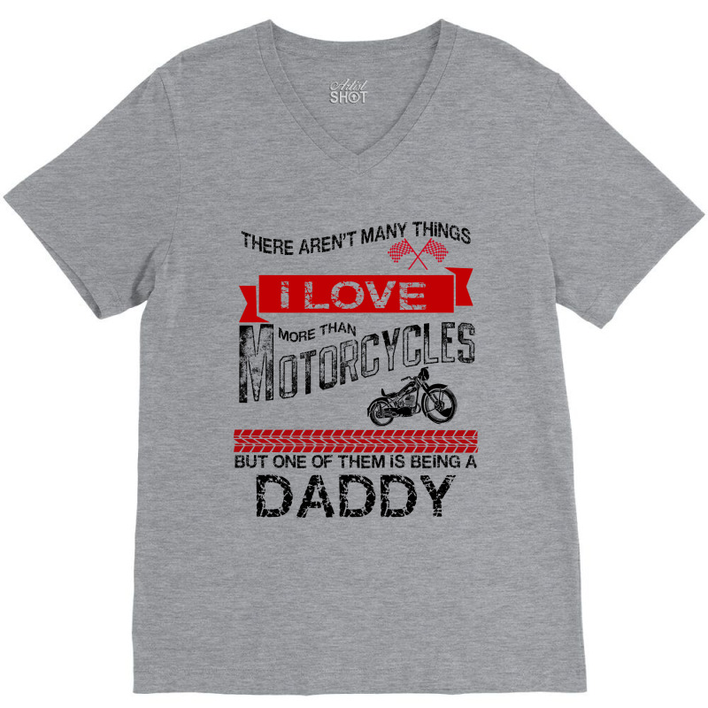 This Daddy Loves Motorcycles V-neck Tee | Artistshot
