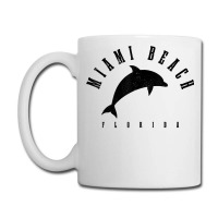 Miami Beach Florida Fl Vintage Surf Dolphin Vacation T Shirt Coffee Mug | Artistshot