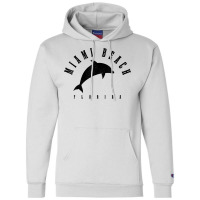 Miami Beach Florida Fl Vintage Surf Dolphin Vacation T Shirt Champion Hoodie | Artistshot