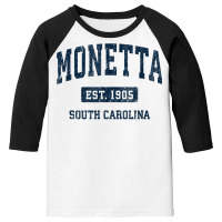 Monetta South Carolina Sc Vintage Athletic Sports Design T Shirt Youth 3/4 Sleeve | Artistshot