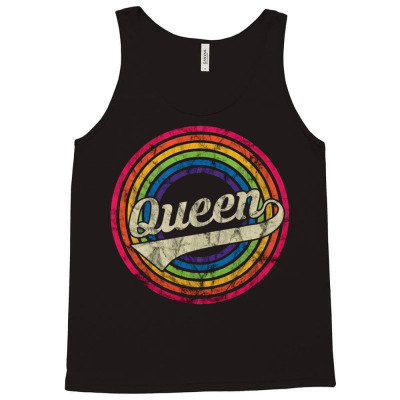 Attractive Queen Retro Rainbow Tank Top Designed By Teresa