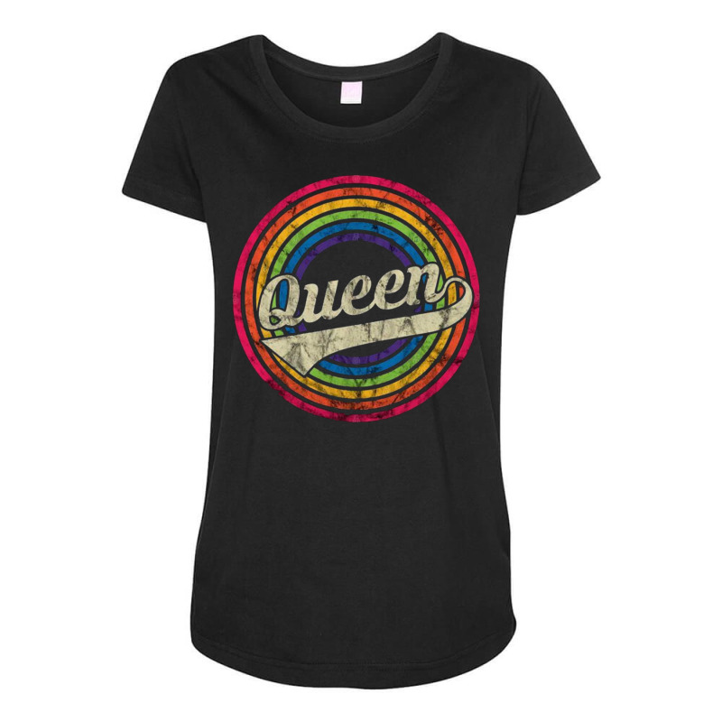 Attractive Queen Retro Rainbow Maternity Scoop Neck T-shirt | Artistshot