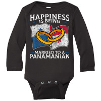 Panamanian Wedding Republic Of Panama Roots Married T Shirt Long Sleeve Baby Bodysuit | Artistshot