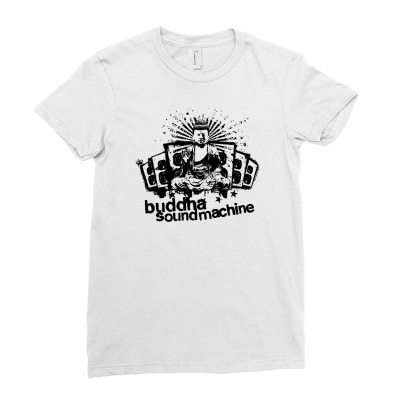 Buddha Sound Machine Ladies Fitted T-shirt Designed By Ditreamx