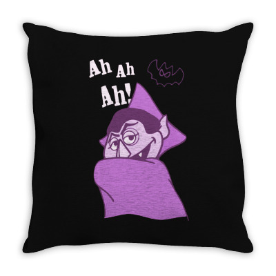 Count Von Count   Ah Ah Ah! Throw Pillow Designed By Fejena