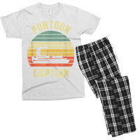 Vintage Pontoon Captain Shirt Funny Pontoon Boat T Shirt Men's T-shirt Pajama Set | Artistshot