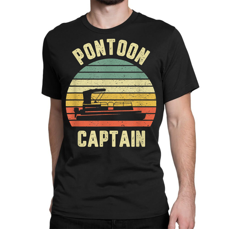 Vintage Pontoon Captain Shirt Funny Pontoon Boat T Shirt Classic T-shirt | Artistshot