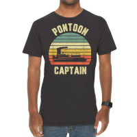 Vintage Pontoon Captain Shirt Funny Pontoon Boat T Shirt Vintage T-shirt | Artistshot