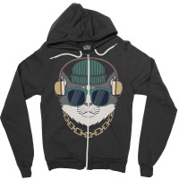 Cat Headphones Zipper Hoodie | Artistshot