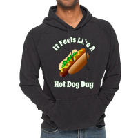 It Feels Like A Hot Dog Day Bbq Tailgate Party Hot Dogs Vintage Hoodie | Artistshot