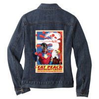 Peacemaker Eat Peace With Eagle Premium Ladies Denim Jacket | Artistshot