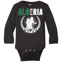 Algeria Table Tennis Fans Jersey Algerian Ping Pong Lovers T Shirt Long Sleeve Baby Bodysuit | Artistshot