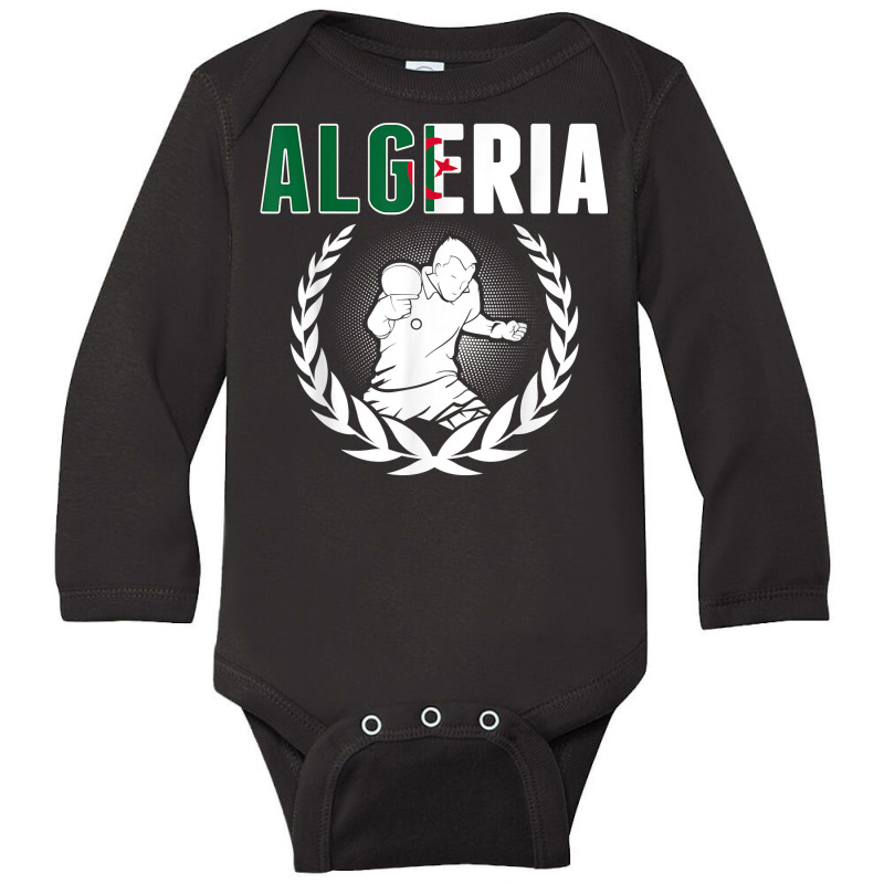 Algeria Table Tennis Fans Jersey Algerian Ping Pong Lovers T Shirt Long Sleeve Baby Bodysuit by ruffelbzk | Artistshot