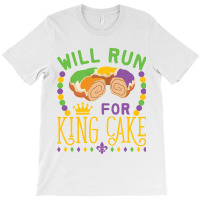 Mardi Gras Running Will Run For King Cake Funny Runner T-shirt | Artistshot