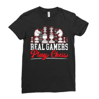 Real Gamers Play Chess Grandmaster Board Game Chess Player T Shirt Ladies Fitted T-shirt | Artistshot