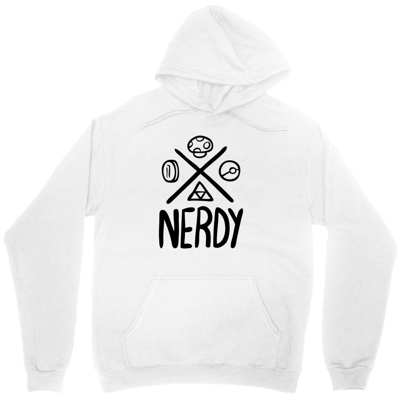 White and nerdy online hoodie