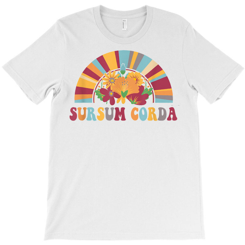 Sursum Corda Lifts Up Yours Heart Latin Catholic Rainbow T Shirt T-shirt | Artistshot