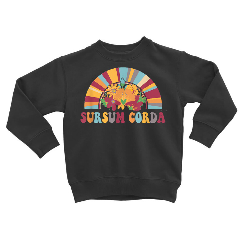 Sursum Corda Lifts Up Yours Heart Latin Catholic Rainbow T Shirt Toddler Sweatshirt | Artistshot