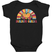 Sursum Corda Lifts Up Yours Heart Latin Catholic Rainbow T Shirt Baby Bodysuit | Artistshot