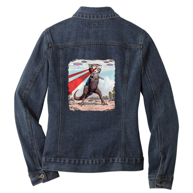 Cat Monsters Ladies Denim Jacket by KontileGiman | Artistshot