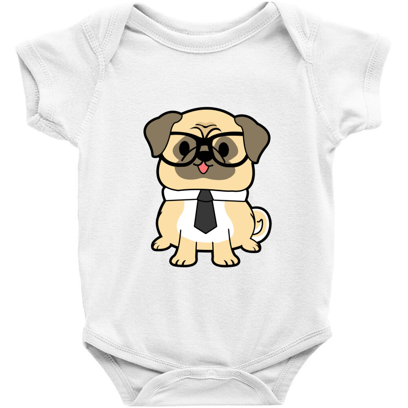 Office Pug In Suit Baby Bodysuit by kisahnabi | Artistshot