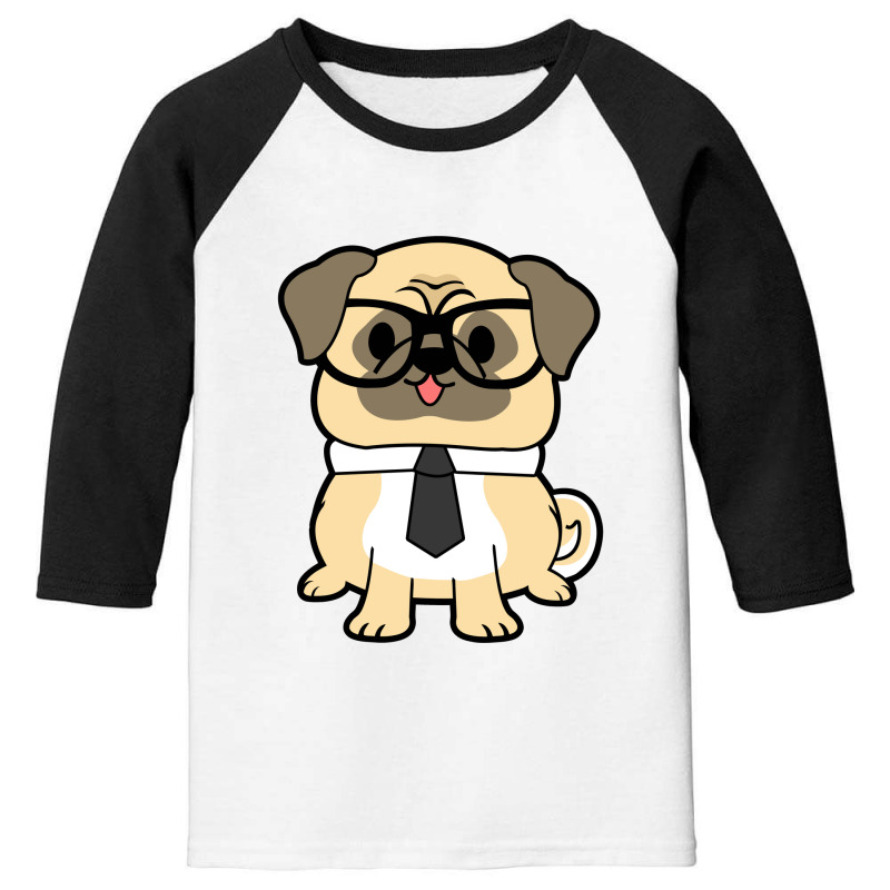 Office Pug In Suit Youth 3/4 Sleeve by kisahnabi | Artistshot