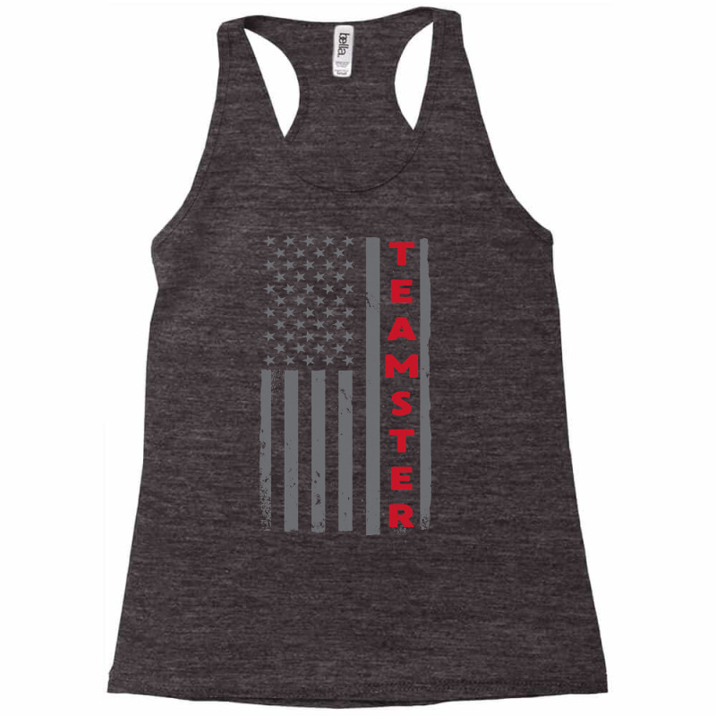 Teamster American Flag Patriotic Truck Driver Us Trucking T Shirt Racerback Tank by ChristineWeber89 | Artistshot