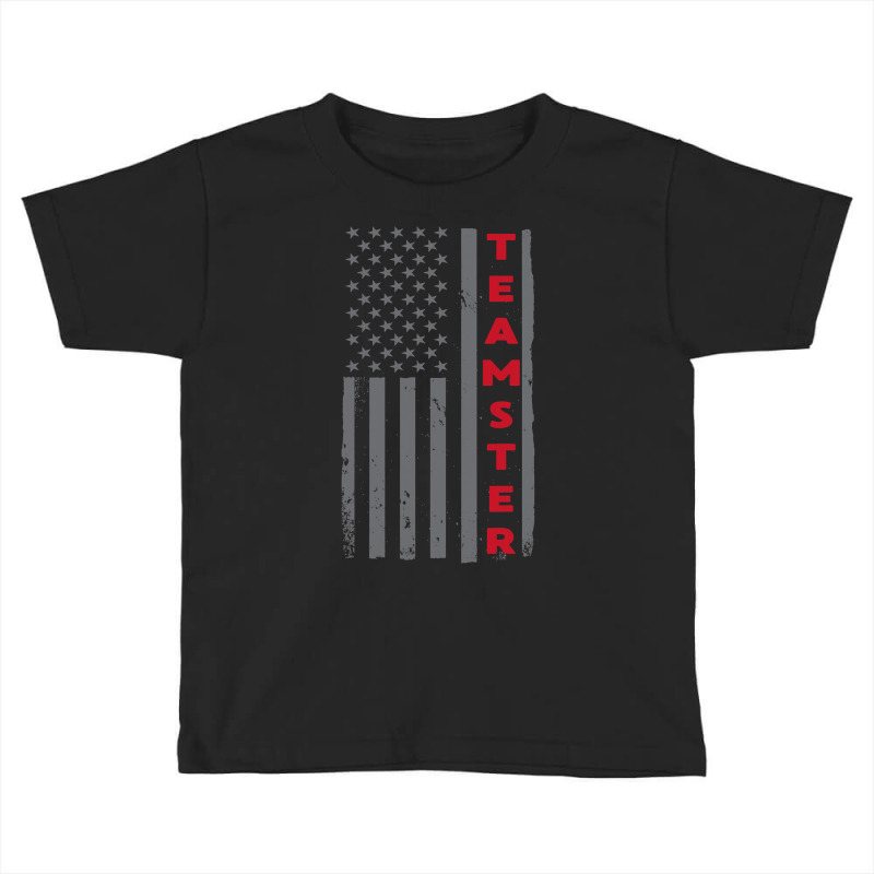 Teamster American Flag Patriotic Truck Driver Us Trucking T Shirt Toddler T-shirt by ChristineWeber89 | Artistshot