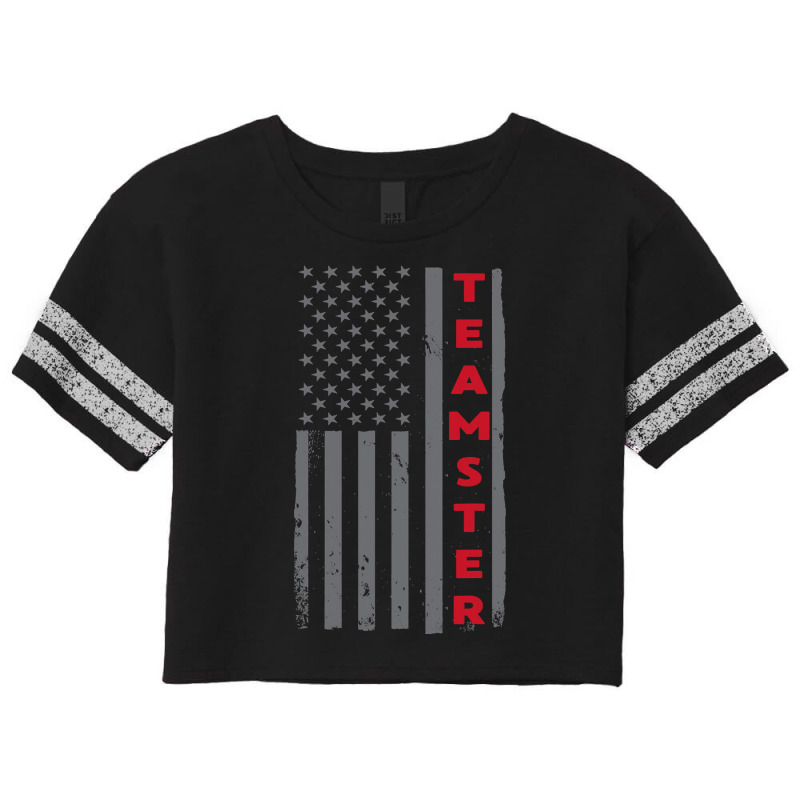 Teamster American Flag Patriotic Truck Driver Us Trucking T Shirt Scorecard Crop Tee by ChristineWeber89 | Artistshot