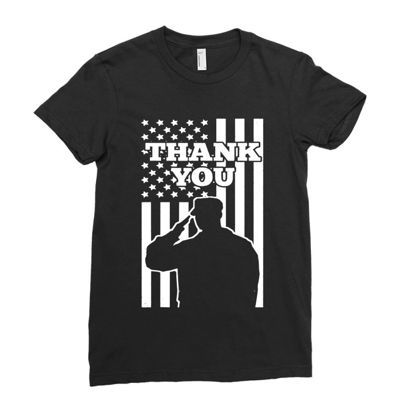 Thank You Veterans Ladies Fitted T-Shirt by Firework Tess | Artistshot