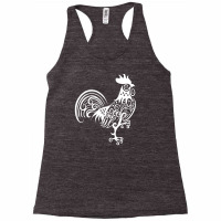 Rooster Pattern Ornament Racerback Tank | Artistshot