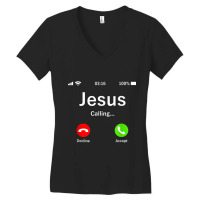 Jesus Is Calling Christian Funny Gifts Women's V-neck T-shirt | Artistshot