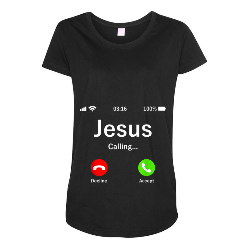 Jesus Is Calling Christian Funny Gifts Maternity Scoop Neck T-shirt by Aria-Proctor | Artistshot