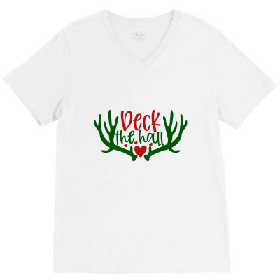 Deck The Hall V-neck Tee. By Artistshot