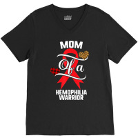 Mom Hemophilia Awareness Leopard Buffalo Plaid Family Gift T Shirt V-neck Tee | Artistshot