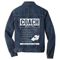 Coach Definition Sport Games Trainer Coaching Funny Gift T Shirt Men Denim Jacket | Artistshot