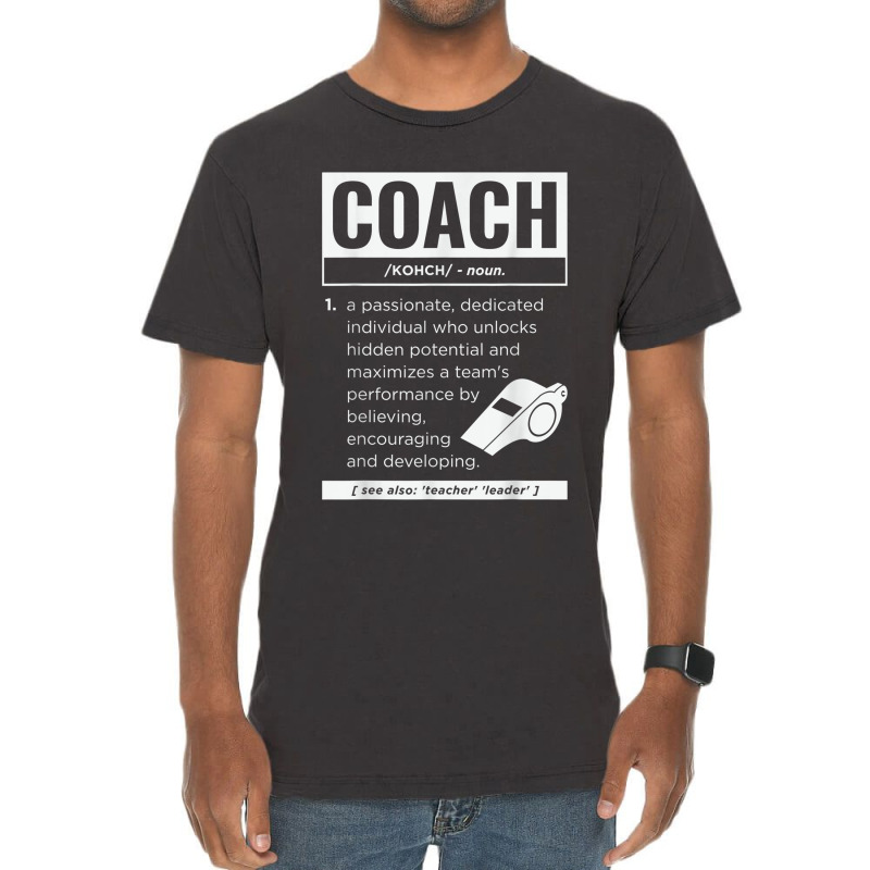 Coach Definition Sport Games Trainer Coaching Funny Gift T Shirt Vintage T-shirt | Artistshot