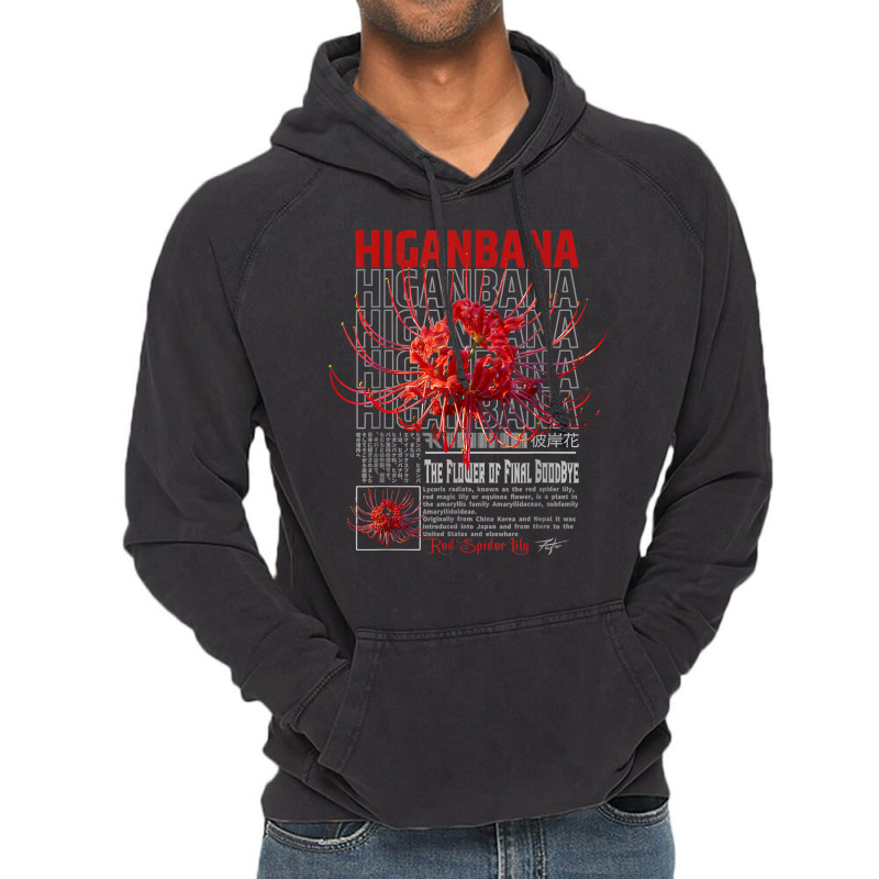 Higanbana Flower Red Spider Lily In Grunge Anime Aesthetic T Shirt Vintage  Hoodie. By Artistshot