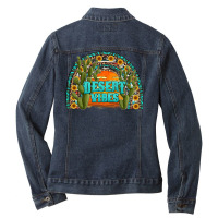 Desert Vibes Westerm Rainbow Ladies Denim Jacket | Artistshot