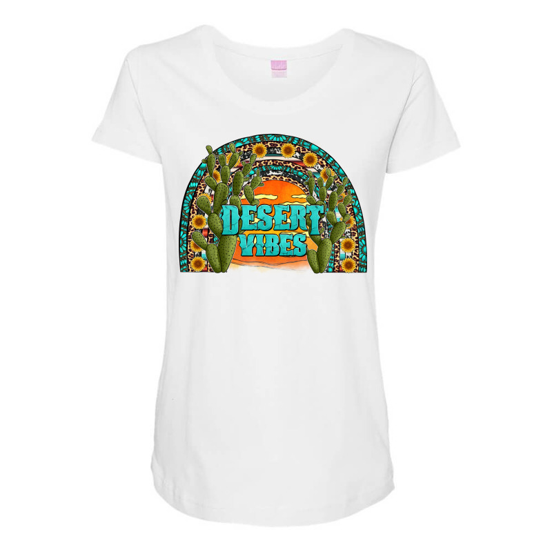 Desert Vibes Westerm Rainbow Maternity Scoop Neck T-shirt | Artistshot