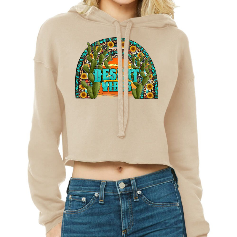 Desert Vibes Westerm Rainbow Cropped Hoodie | Artistshot