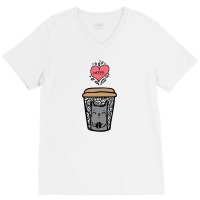 Coffee Cat V-neck Tee | Artistshot