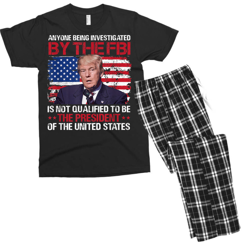 Anyone Being Investigated Trump American Flag T Shirt Men's T-shirt Pajama Set by moneyydopoienlc | Artistshot