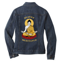 Heavily Meditated Ladies Denim Jacket | Artistshot