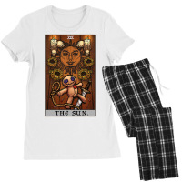 The Sun Tarot Card Halloween Voodoo Doll Pagan Witch Altar T Shirt Women's Pajamas Set | Artistshot